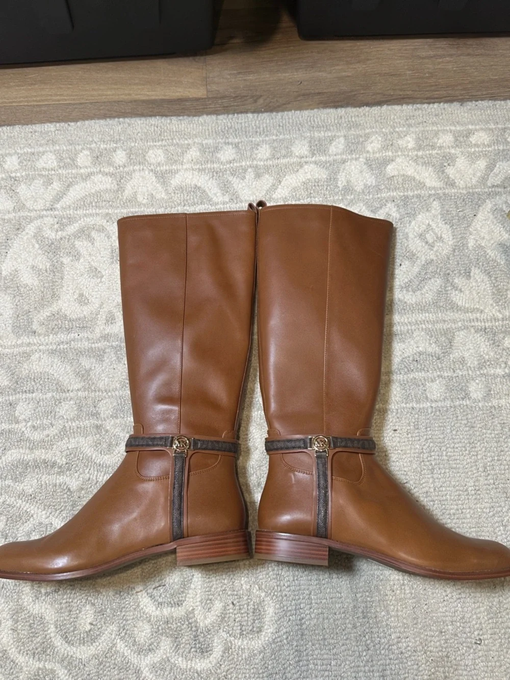 Michael Kors Chestnut Brown Tall Zip-Front Knee high Boots (37)